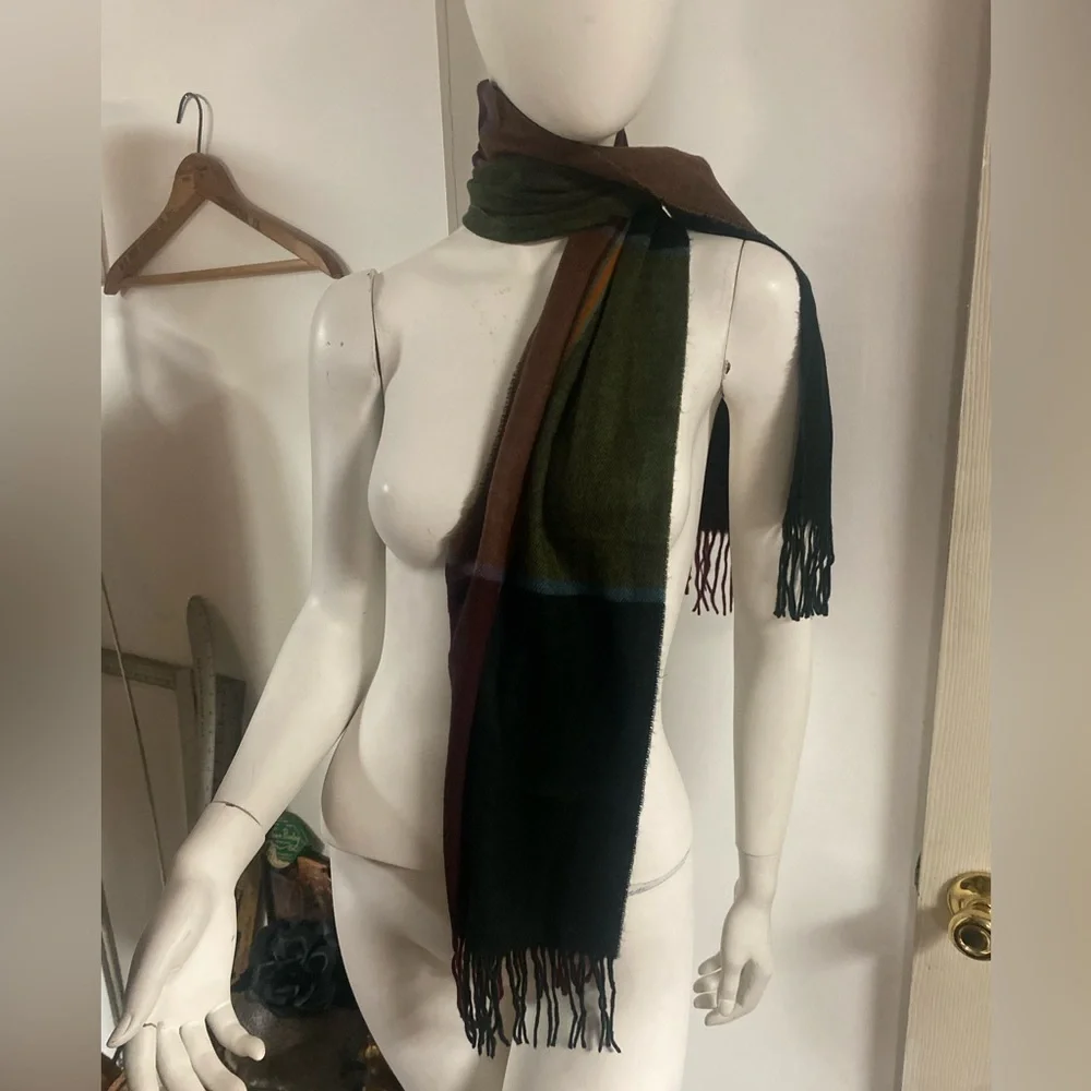 Givenchy Burgundy and Brown Cashme Scarf